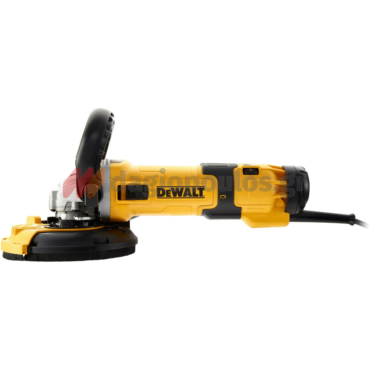 Dewalt DWE4257KT-QS Ηλεκτρικός Γωνιακός Τροχός 1500W 125mm Ρυθμιζόμενος Me Θόλο λείανσης - Βαλίτσα