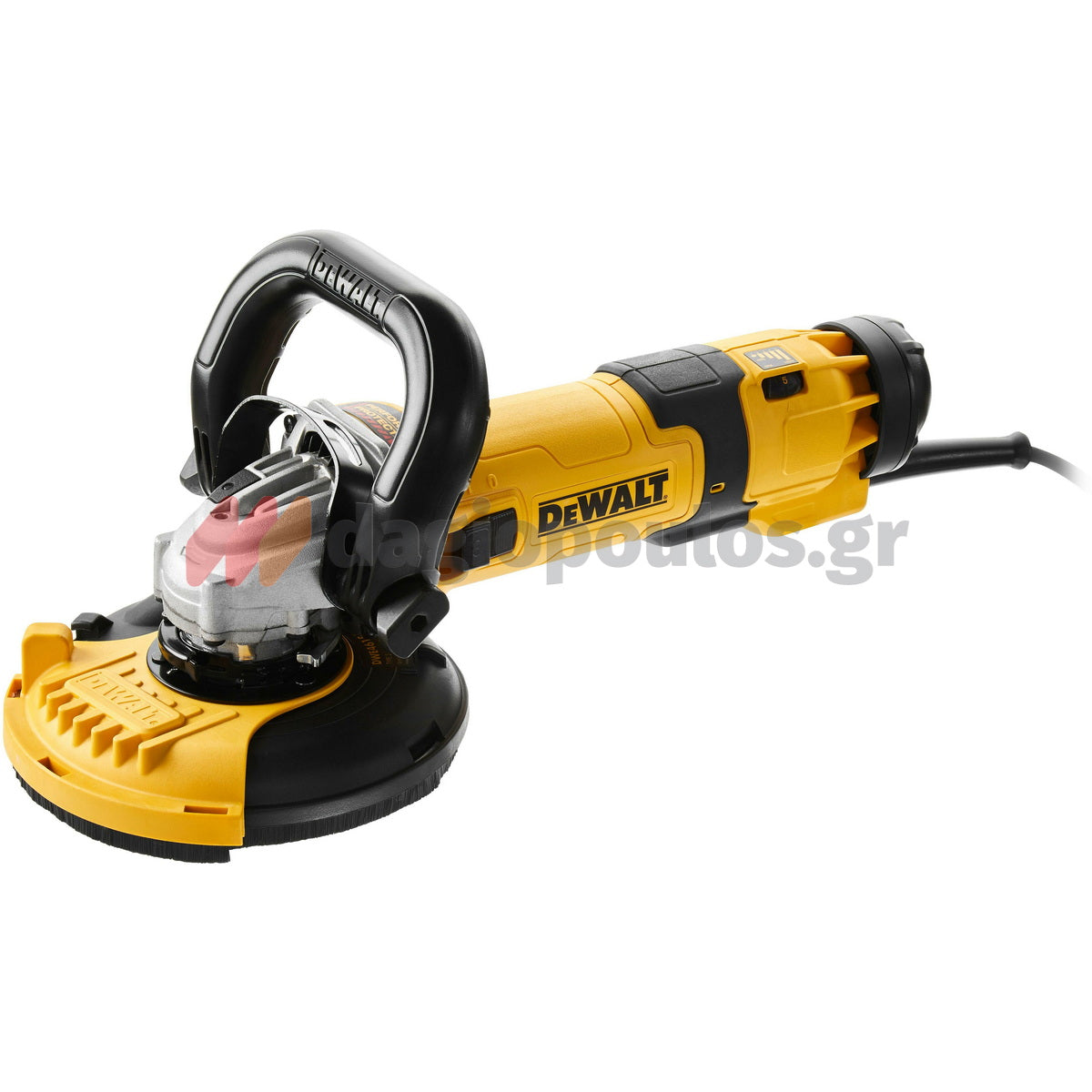 Dewalt DWE4257KT-QS Ηλεκτρικός Γωνιακός Τροχός 1500W 125mm Ρυθμιζόμενος Me Θόλο λείανσης - Βαλίτσα
