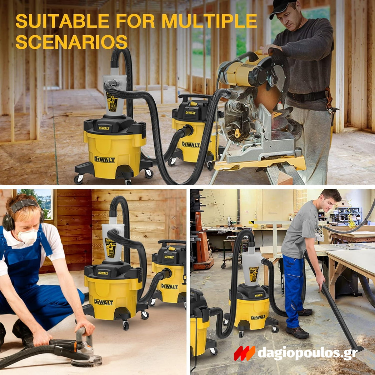 DeWalt DXVCS002 Διαχωριστής Σκόνης Cyclone με Κάδο 23L