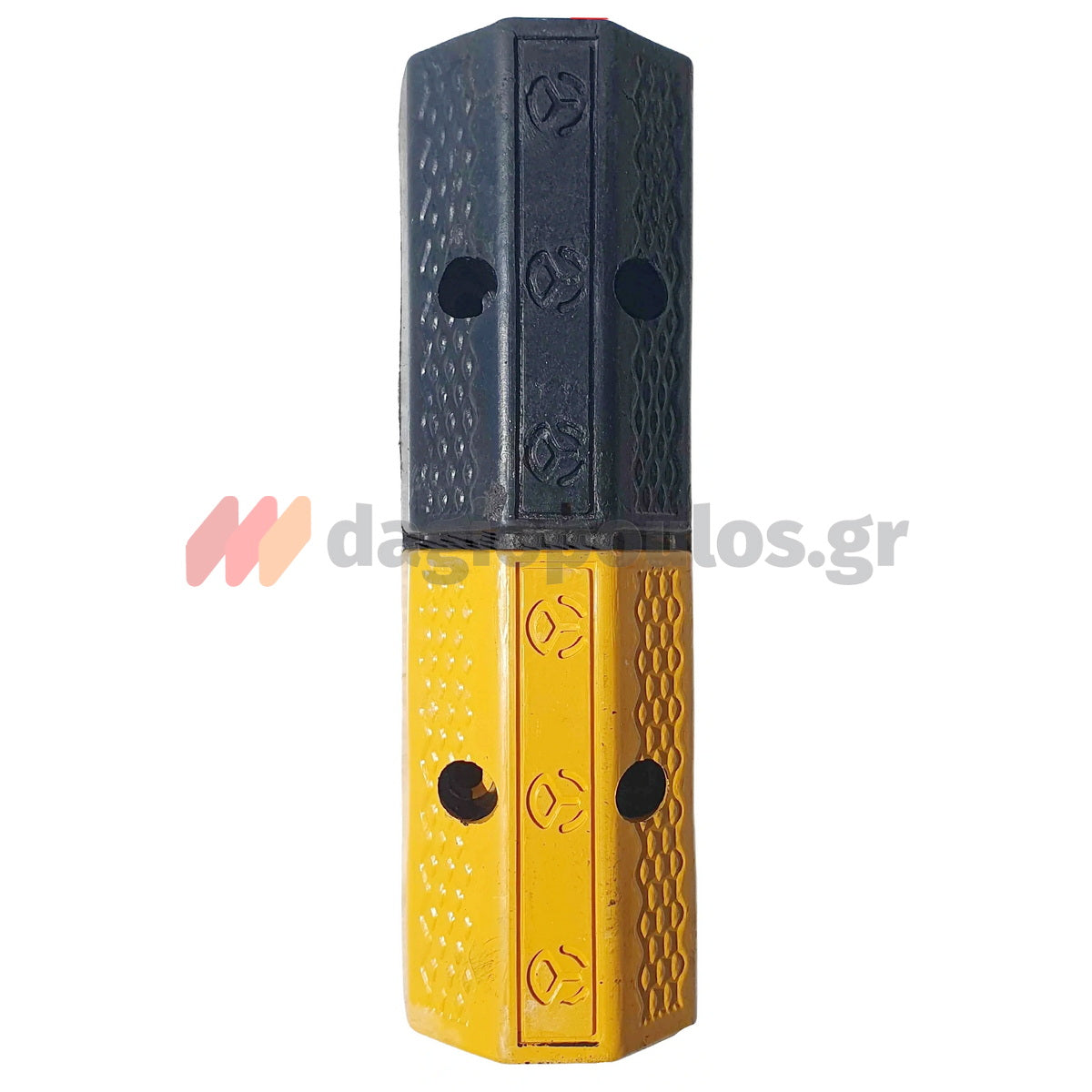 Στοπ Τροχού Μονό Απλό Οικονομικό 500mm x 160mm x 100mm ΜΑΥΡΟ/ΚΙΤΡΙΝΟ