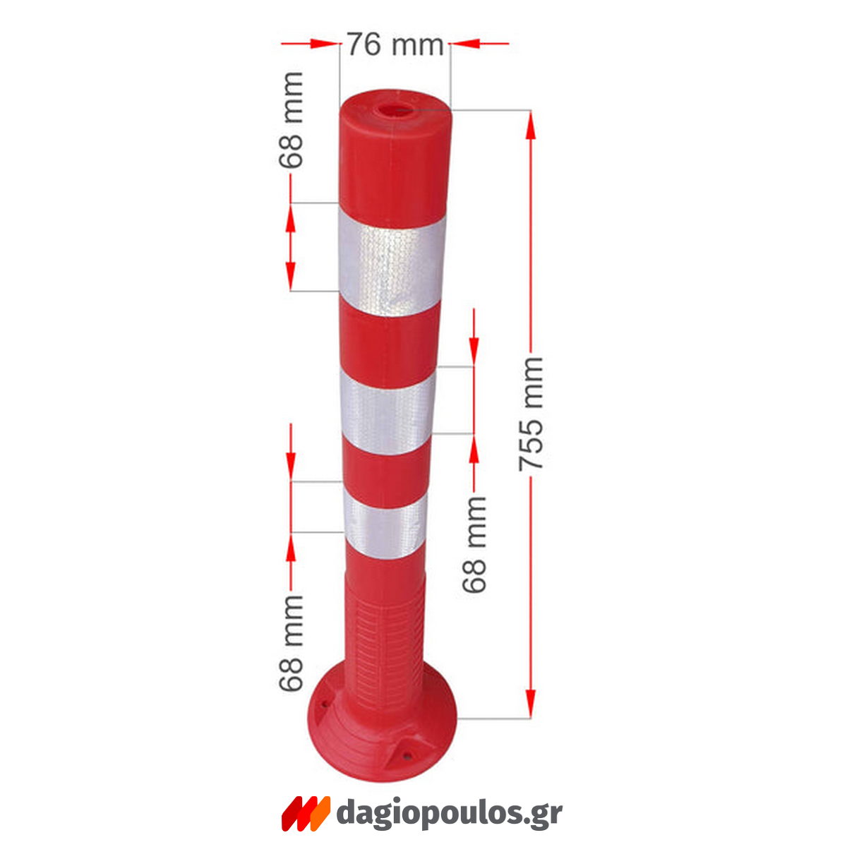 Κολωνάκι Σήμανσης PE 75cm