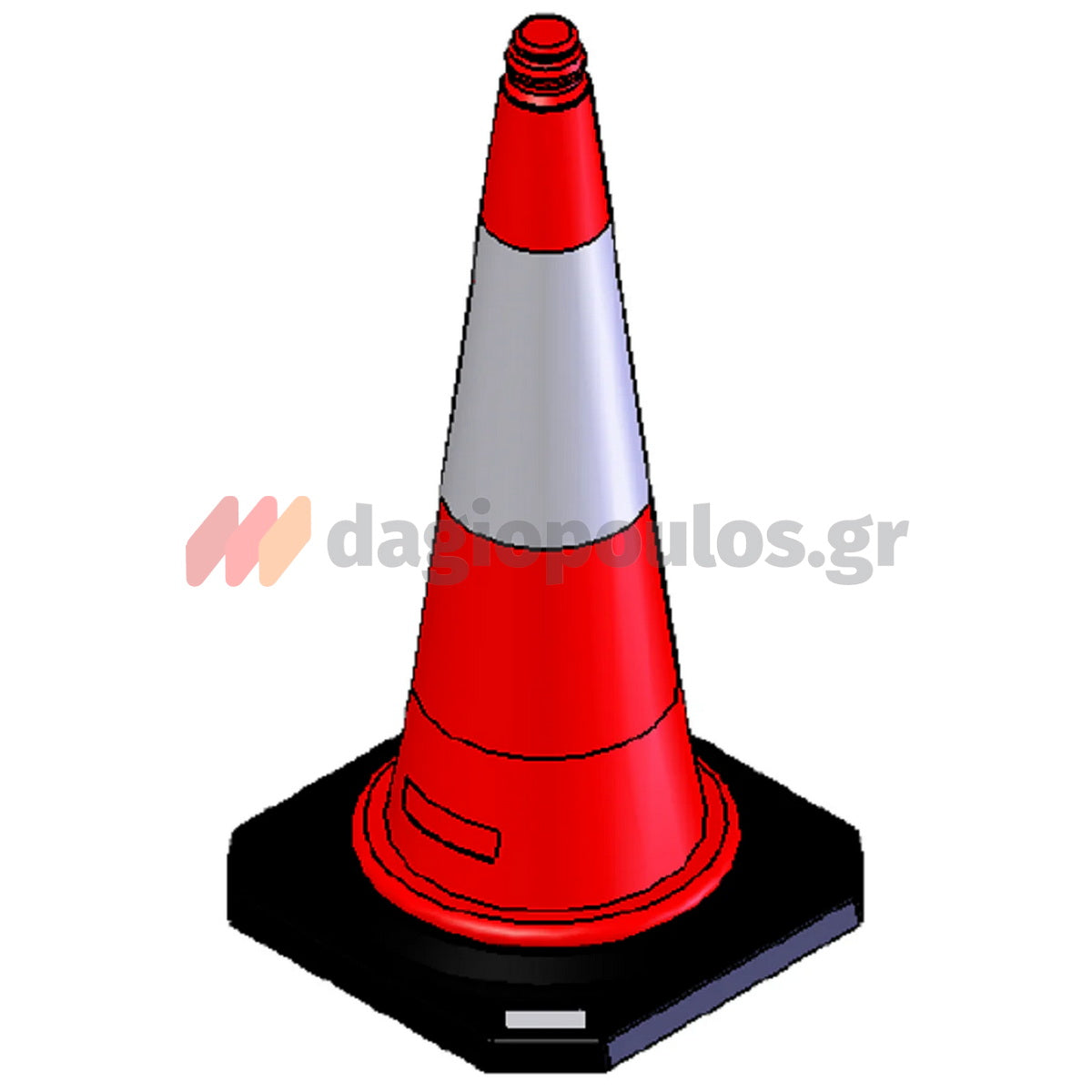Κώνος Οδοσήμανσης Ελαστικός PVC 70cm