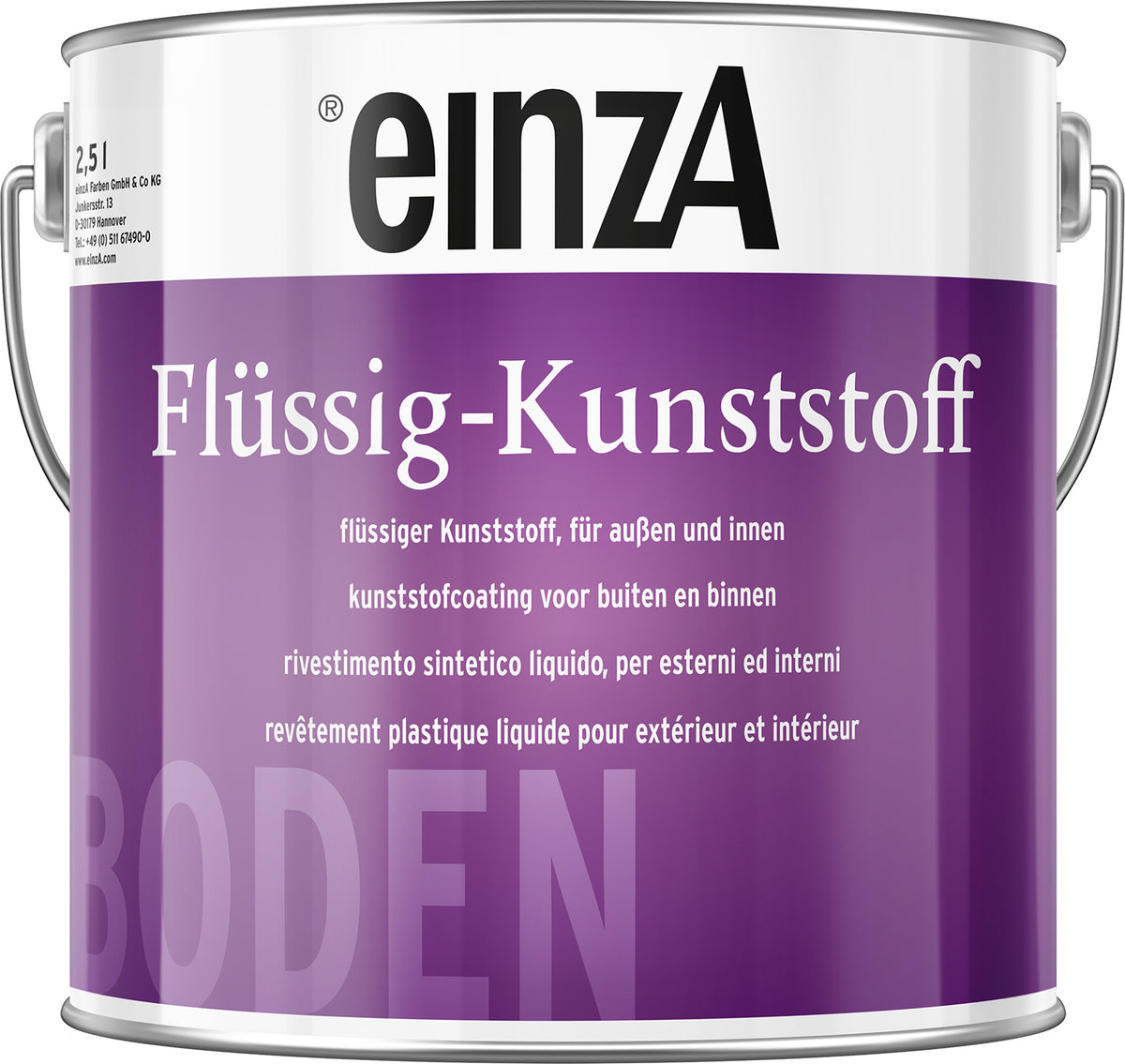 einzA Flussig Kunststoff Βερνίκι Πέτρας & Βιομηχανικών Σταμπωτών Δαπέδων Υψηλών Αντοχών Ημιματ 750 ml
