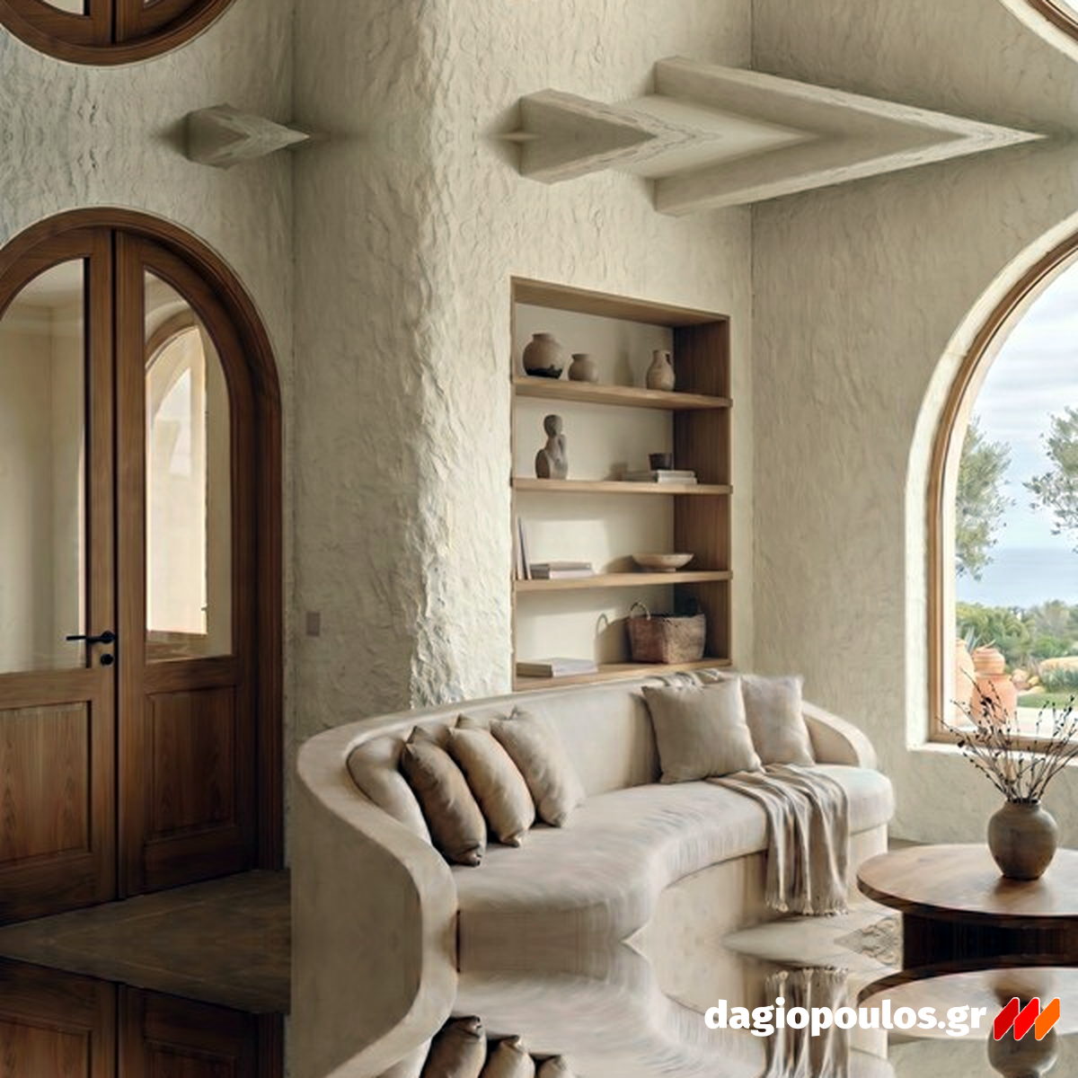 GIGA Panel Εύκαμπτης Πέτρας 114020 STAR MOON STONE BEIGE WHITE 1200mm x 2800mm Σετ 2 Τεμ