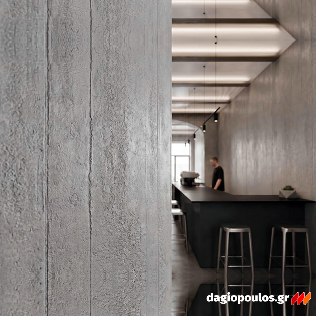 GIGA Panel Εύκαμπτης Πέτρας 117040 CONCRETE BOARD LIGHT GREY 1200mm x 2800mm Σετ 2 Τεμ