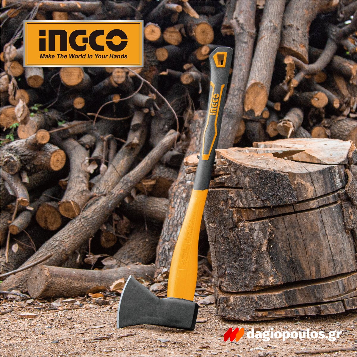 INGCO HAX02012508 Τσεκούρι Σφυρήλατο 1250gr