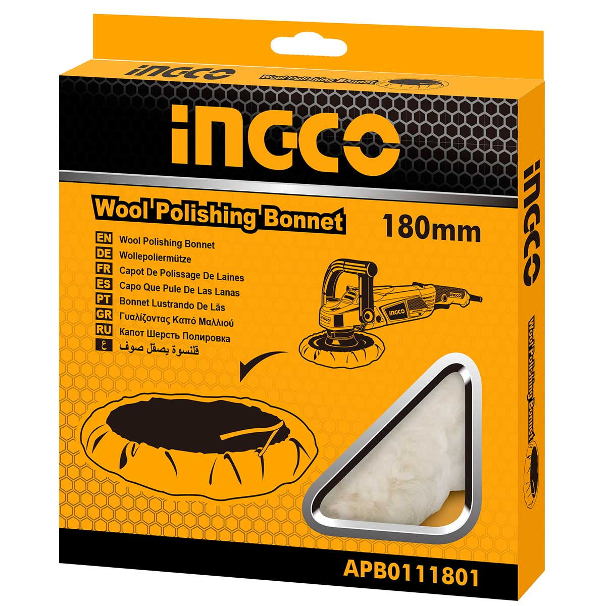 INGCO APB0111801 Γούνα Γυαλίσματος - Στίλβωσης 180mm