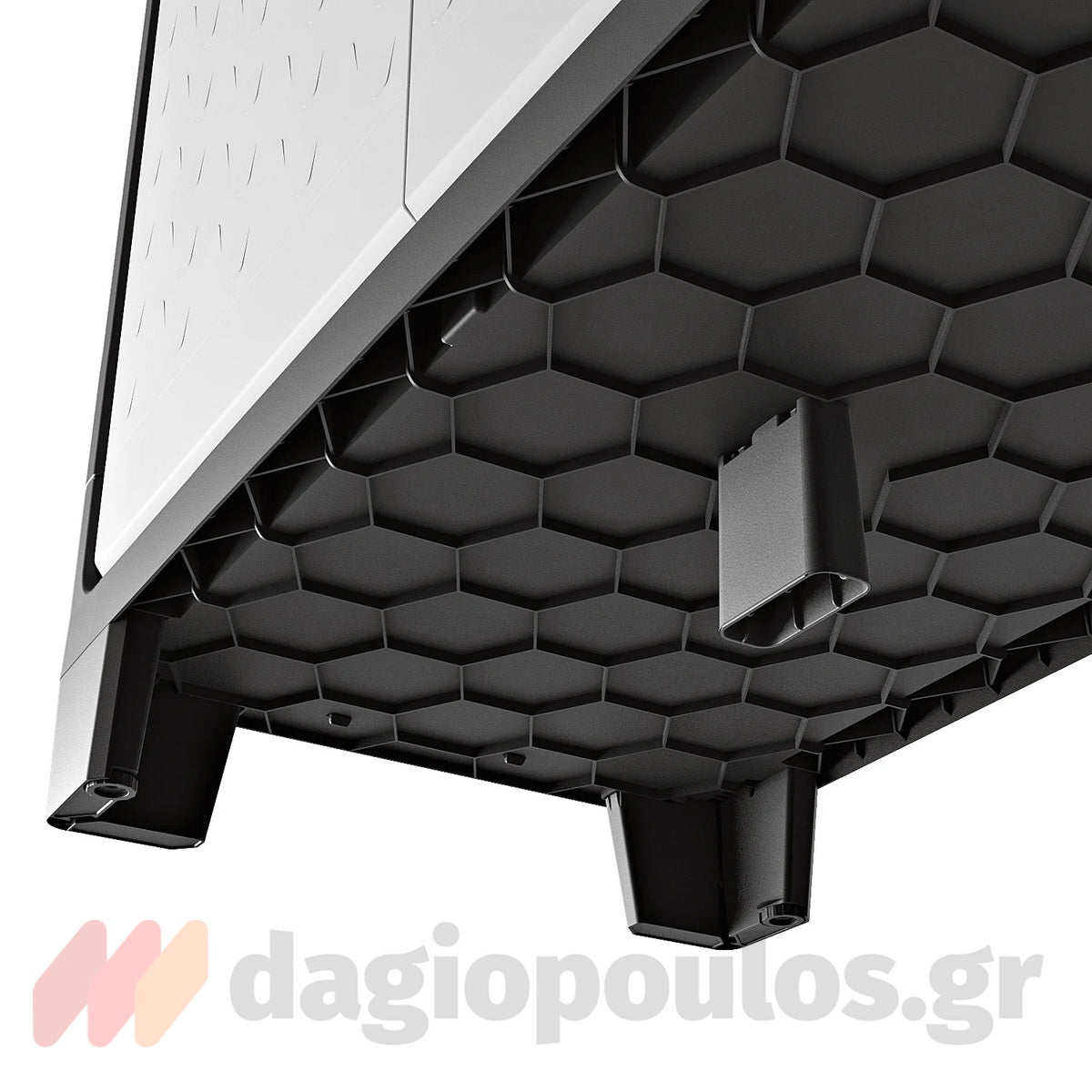 Keter Titan Base Ντουλάπα Δίφυλλη Χαμηλή Με 2 Ράφια Γκρι / Μαύρη