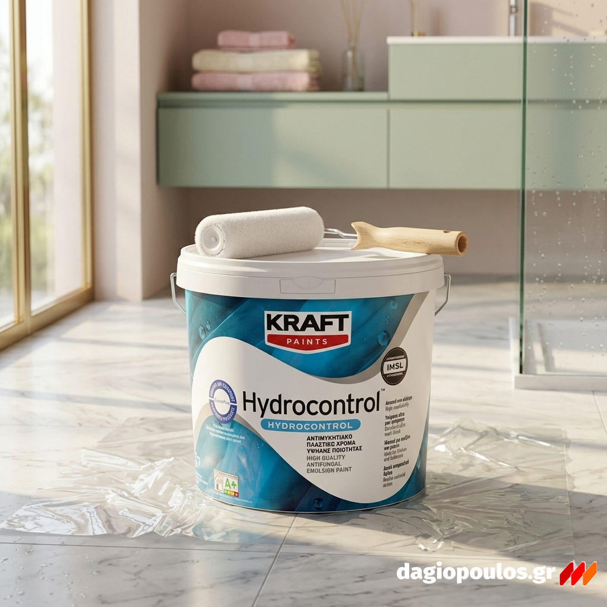 Kraft Master™ Hydrocontrol Ισοθερμικό Αντιμουχλικό Πλαστικό Χρώμα Υψηλής Ποιότητας Για Μπάνια & Κουζίνες
