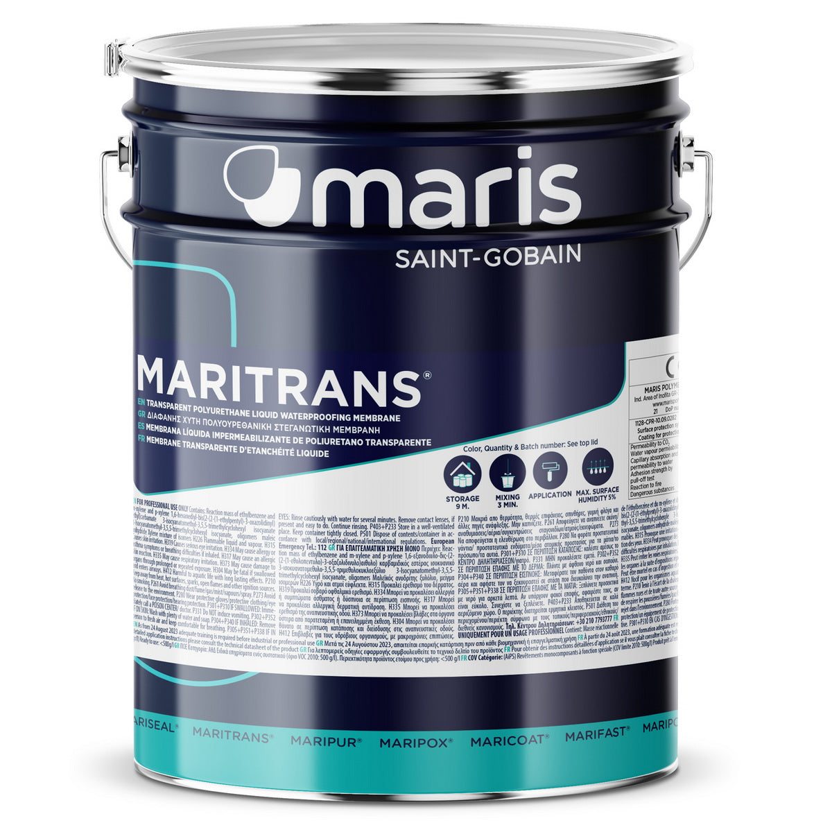 Maris Maritrans Διαφανές Βερνίκι Μόνωσης Πλακιδίων Μαρμάρων Πολυουρεθάνης