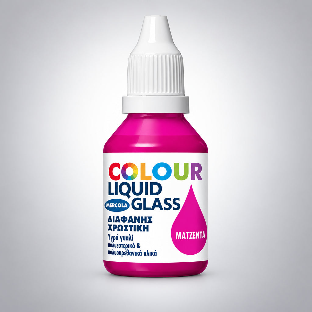 Mercola Liquid Glass Colour Χρωστικές Υγρού Γυαλιού 30ml ΜΑΤΖΕΝΤΑ
