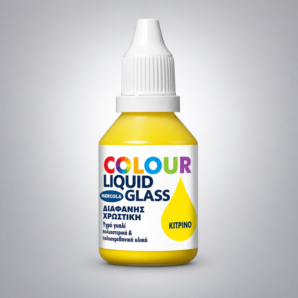 Mercola Liquid Glass Colour Χρωστικές Υγρού Γυαλιού 30ml ΚΙΤΡΙΝΟ