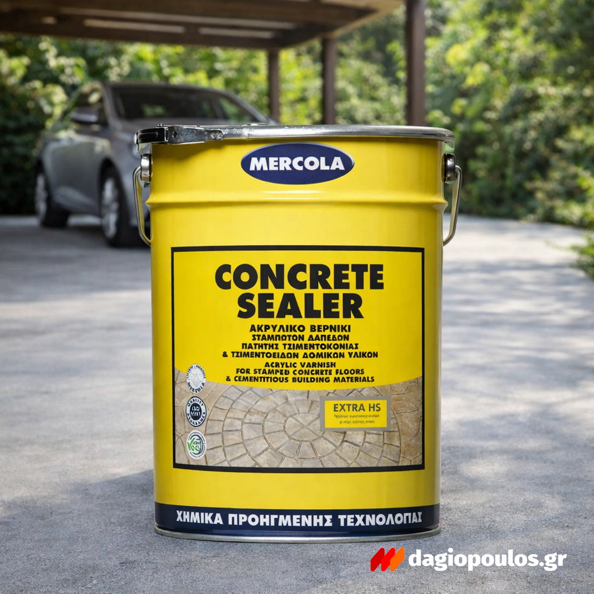 Mercola CONCRETE SEALER HS Βερνίκι Διαλύτου Σταμπωτών & Βιομηχανικών Δαπέδων ΕΝΙΣΧΥΜΕΝΟ Διαφανές Ημιματ