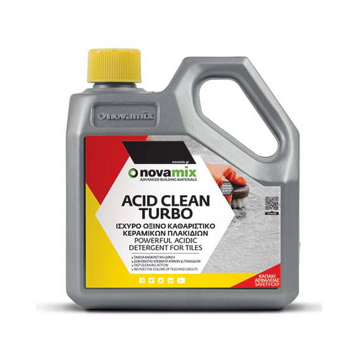 Novamix Acid Clean Turbo Καθαριστικό Πέτρας & Πλακιδίων
