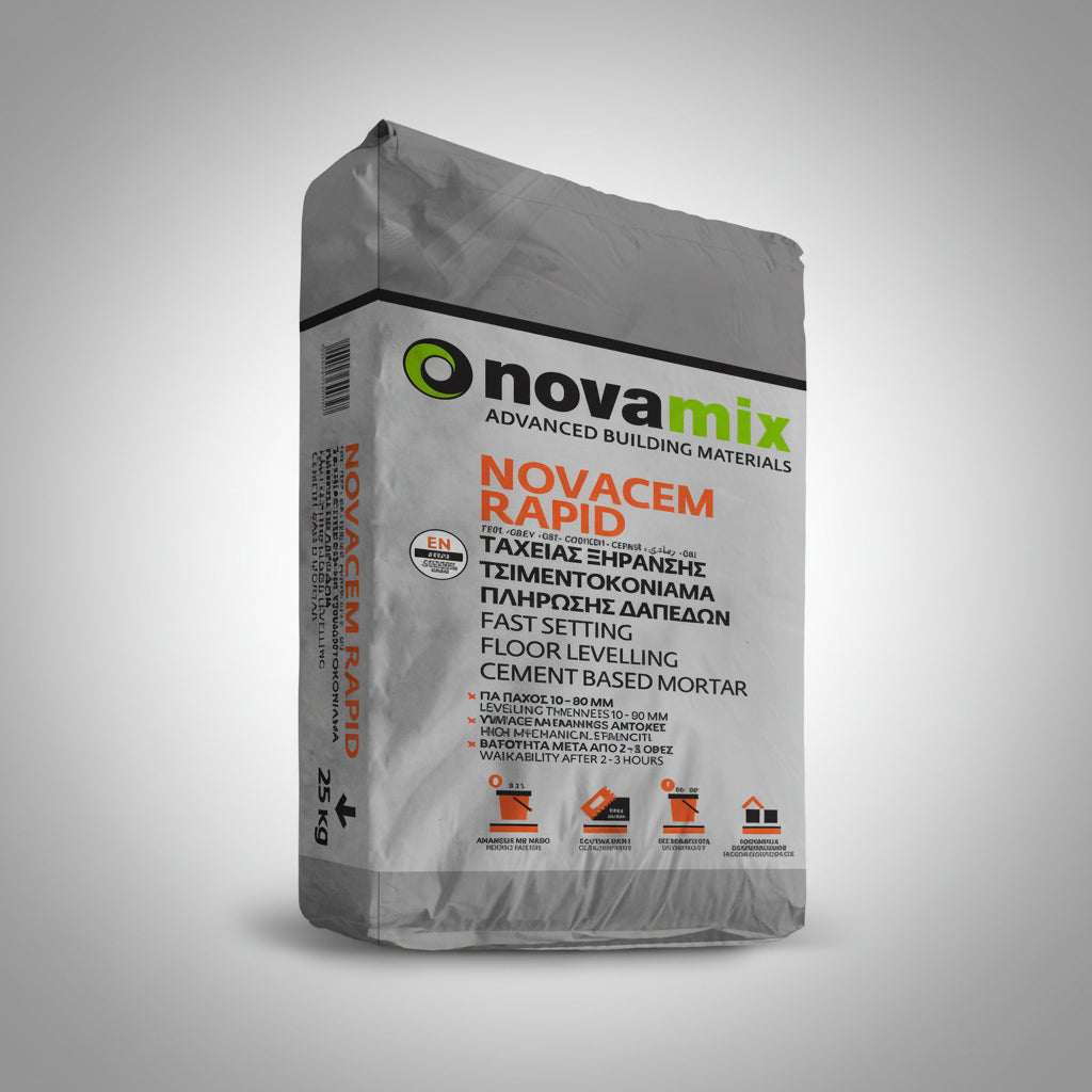 Novamix Novacem Rapid Ταχείας Ξήρανσης Τσιμεντοκονίαμα Πλήρωσης Δαπέδων