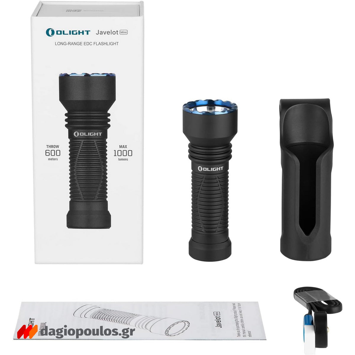 Olight Javelot Mini Φακός Μεγάλης Εμβέλειας 1000 Lumens