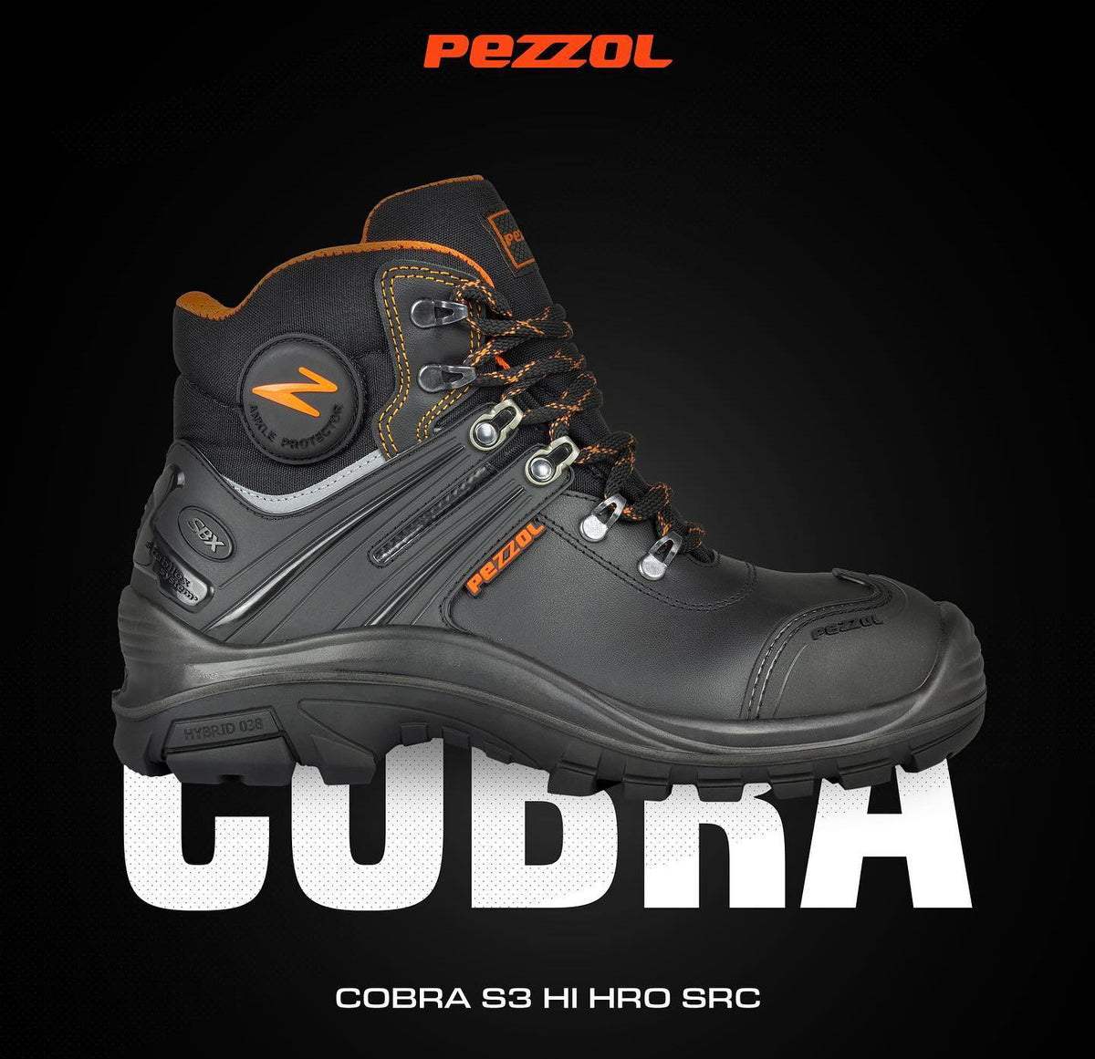 Pezzol Cobra S3 HI HRO SRC Παπούτσια Ασφαλείας Εργαζομένων Ημιμποτάκια Με Προστασία Ιταλίας