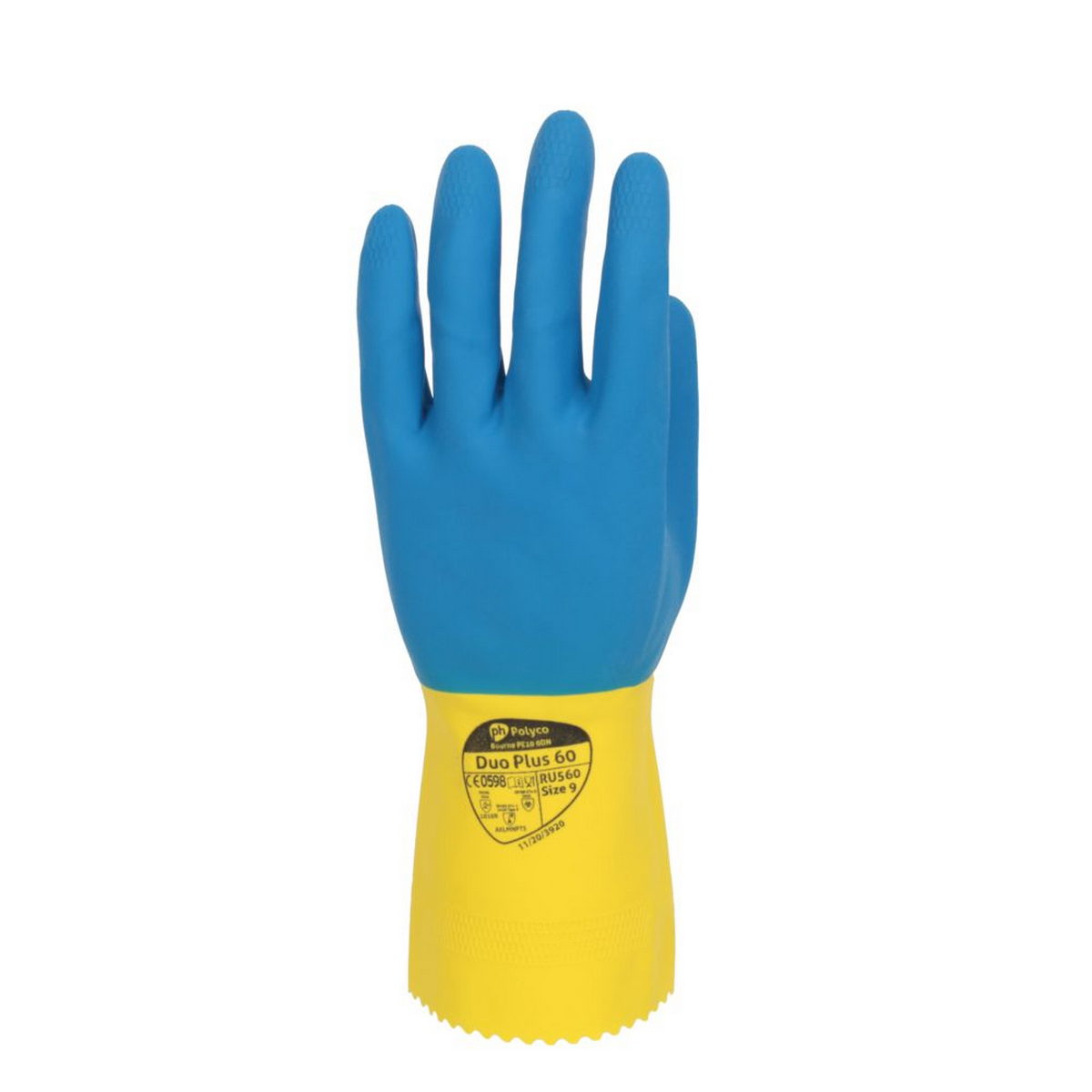 Polyco RU560 Duo Plus™Double Dipped Latex Γάντια Εργασίας Διπλού Εμβαπτισμού Latex 30cm (Ζεύγος)
