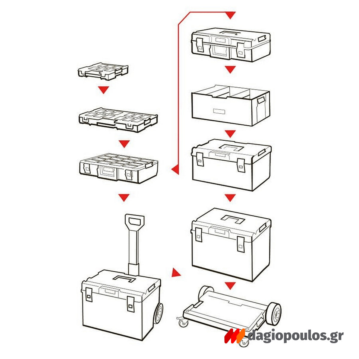 Qbrick System ONE 200 Profi 2.0 Εργαλειοθήκη Βαλίτσα 23" 15.4Lt