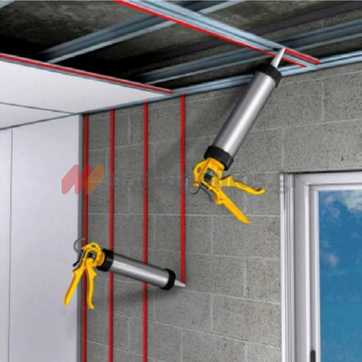 Sika Sikaflex 111 Stick & Seal Ελαστικό Συγκολλητικό Σφραγιστικό 290ml ΛΕΥΚΟ