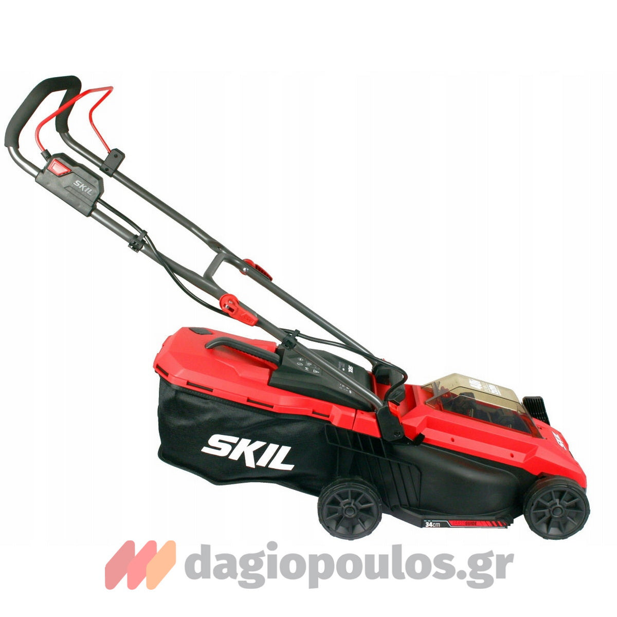 Skil Σετ Μηχανή Γκαζόν 0130 CA - Χλοοκοπτικό Μεσινέζας 0230 CA Με 2 Μπατ.4.0Ah - Φορτιστή