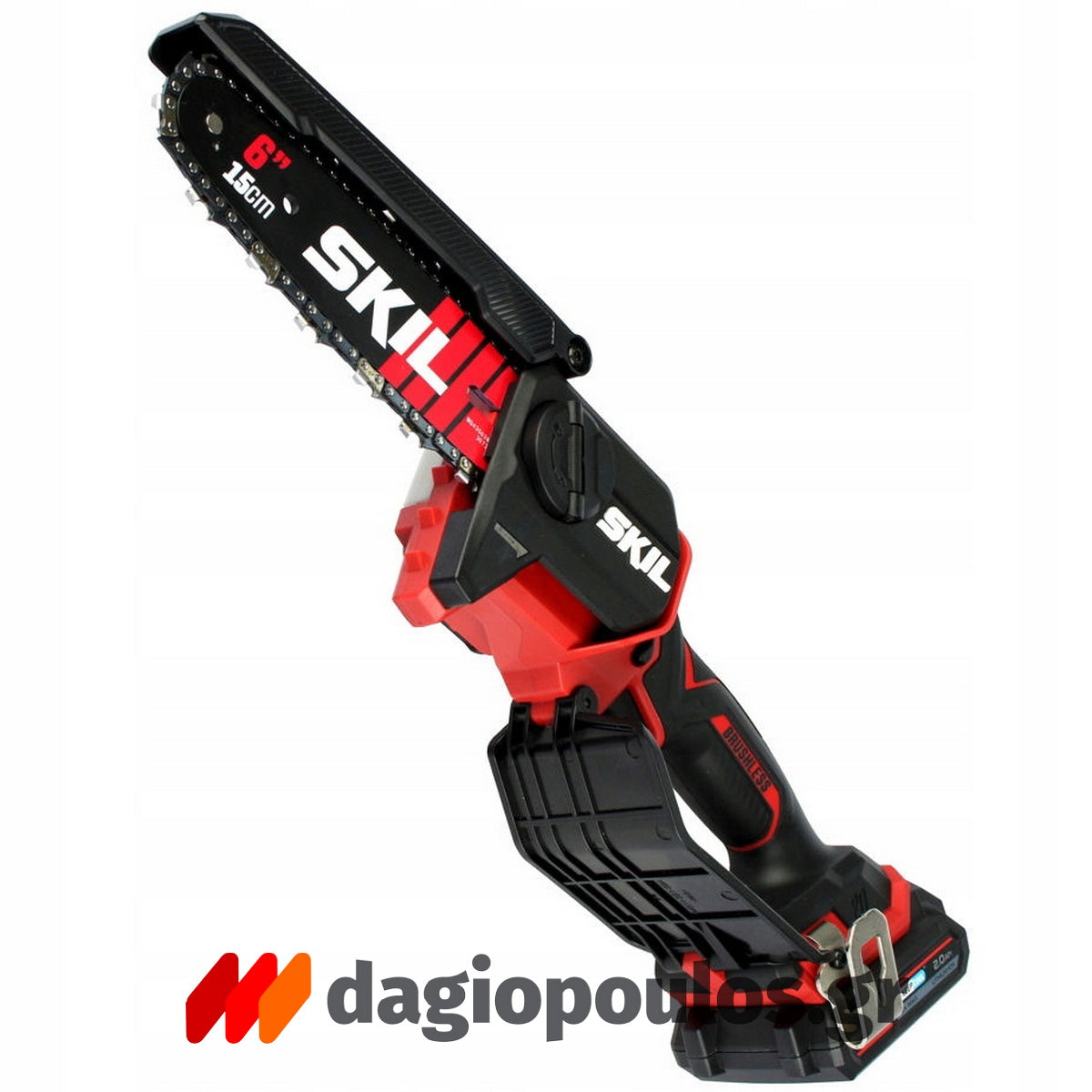 Skil 0512 CA-1 20V Max Brushless Αλυσοπρίονο Μπαταρίας Mini 15cm 18V Li-Ion Με 2 Μπαταρίες 2.0Ah + 2.5Ah