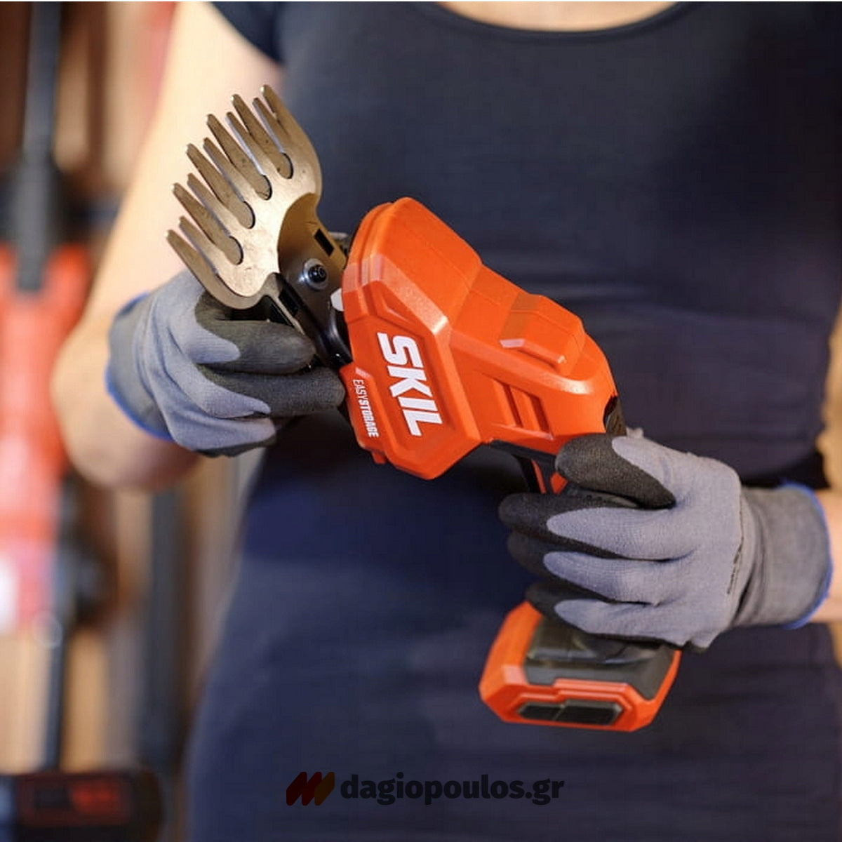 Skil Σετ Μηχανή Γκαζόν 0130 CA - Ψαλίδι Μπορντούρας Μπαταρίας 0630 CA Με 2 Μπατ.4.0Ah - Φορτιστή