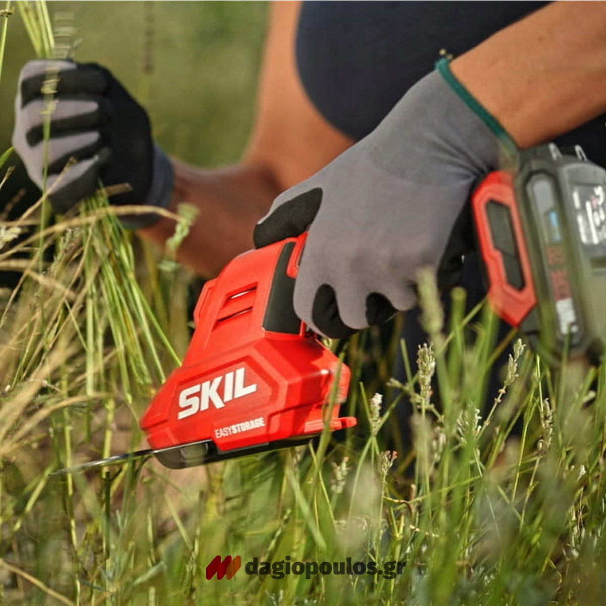 Skil Σετ Μηχανή Γκαζόν 0130 CA - Ψαλίδι Μπορντούρας Μπαταρίας 0630 CA Με 2 Μπατ.4.0Ah - Φορτιστή
