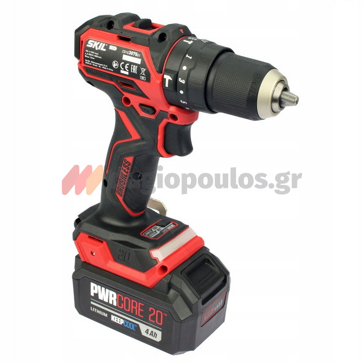 Skil 3075 CA - 3231 CA 20V Max ΣΕΤ Brushless Κρουστικό Δραπανοκατσάβιδο - Παλμικό Κατσαβίδι 20V Li-Ion 2 Μπατ.4.0Ah - Ταχυφορτιστής - Βαλίτσα
