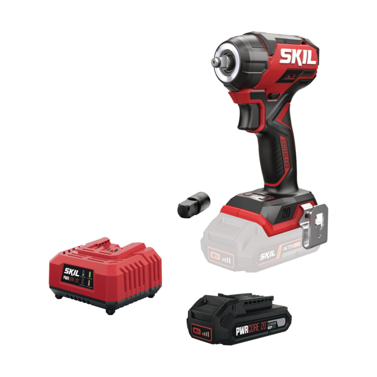 Skil 3265 CA 20V Max Brushless Μπουλονόκλειδο Μπαταρίας 20V Li-Ion & 3110 AA Μπαταρία 2.5Ah Φορτιστής