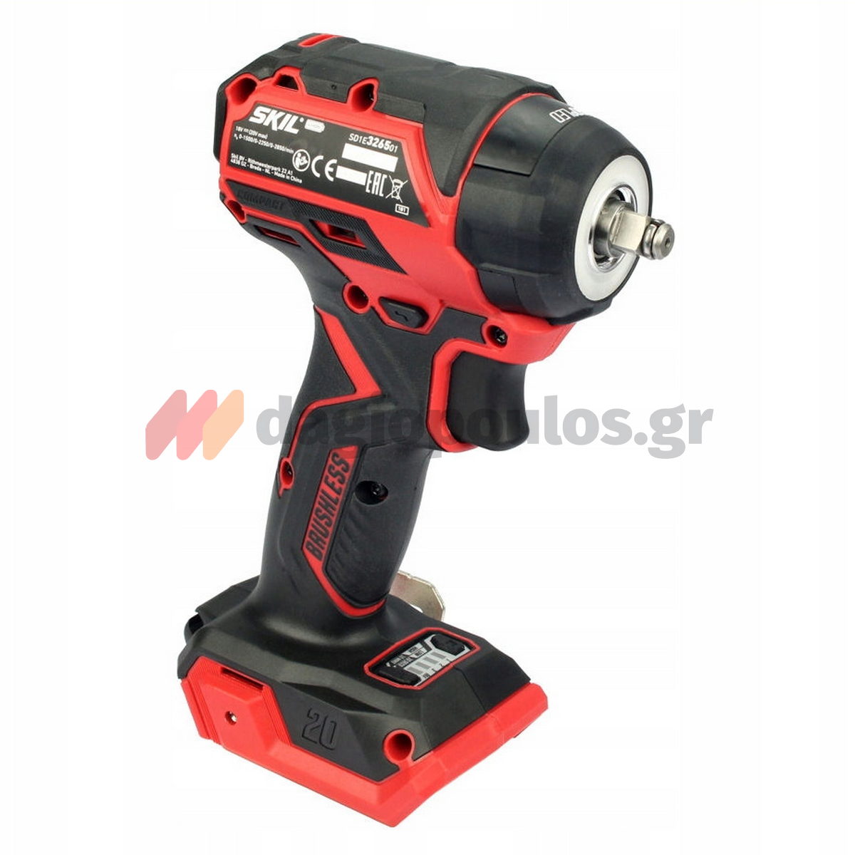 Skil 3265 CA 20V Max Brushless Μπουλονόκλειδο Μπαταρίας 20V Li-Ion & 3110 AA Μπαταρία 2.5Ah Φορτιστής