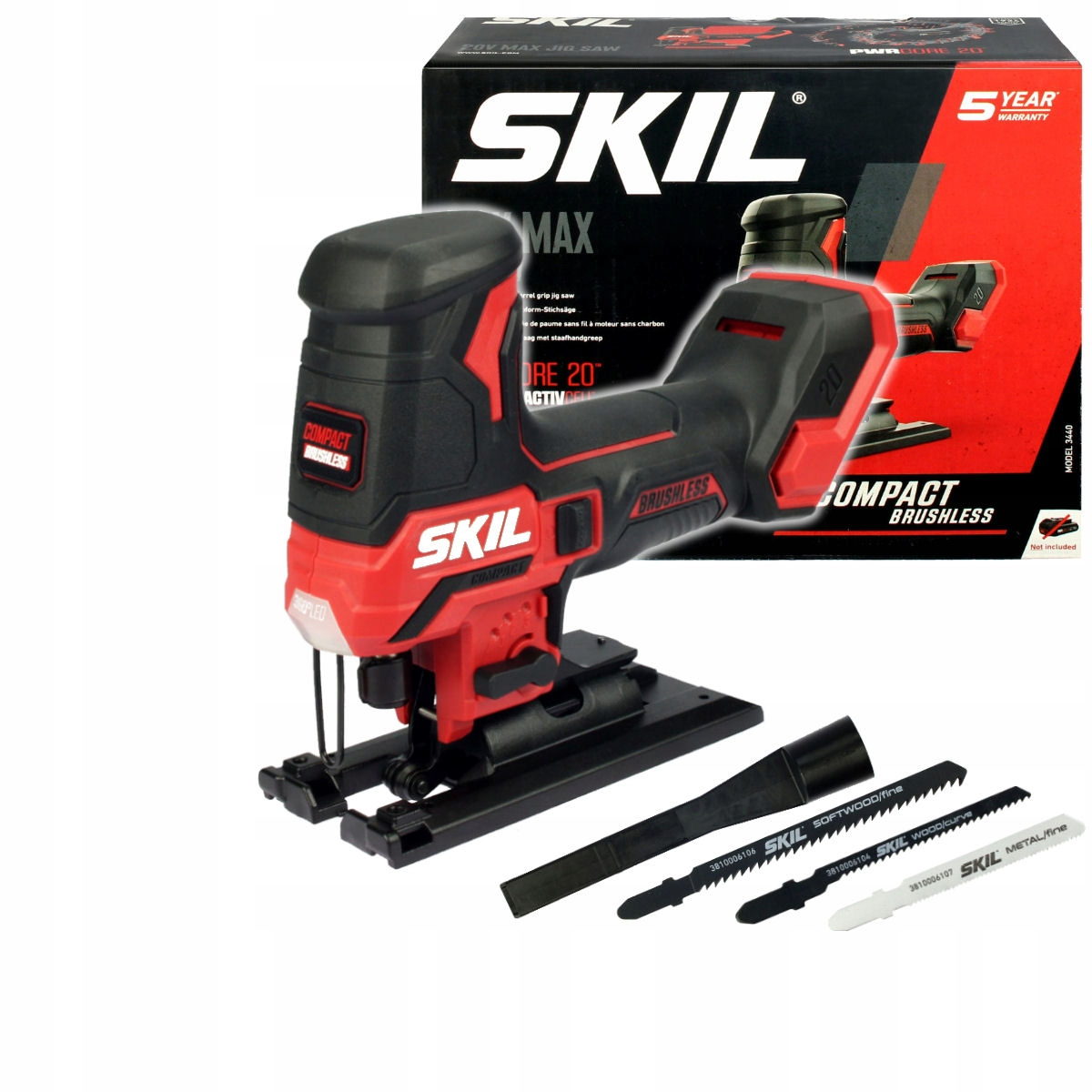 Skil 3440 CA 20V Max Brushless Σέγα Μπαταρίας 18V Li-Ion SOLO