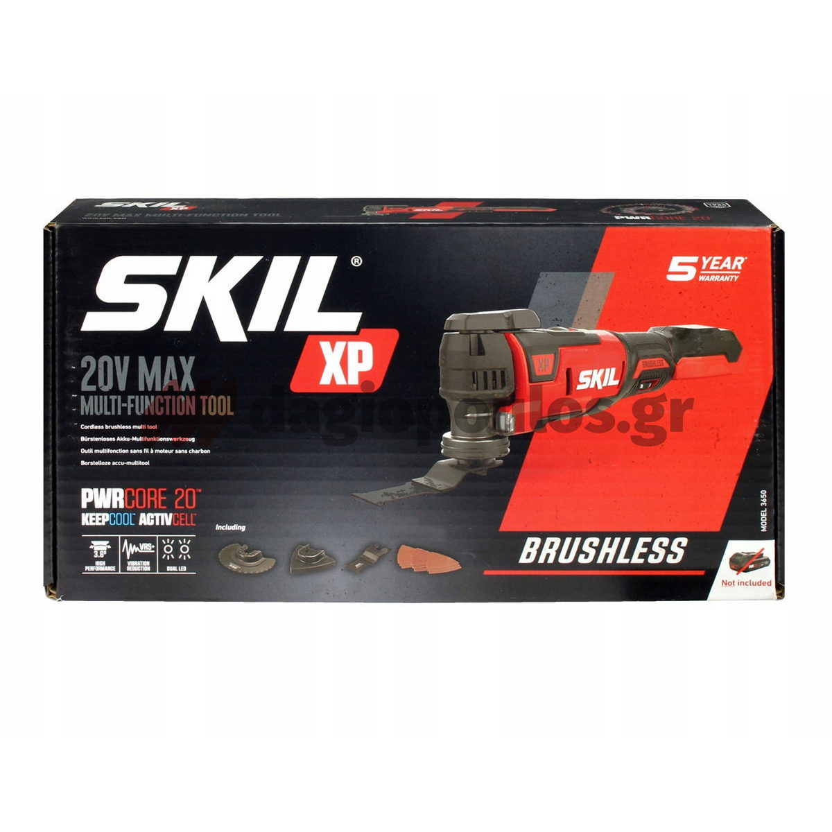 Skil 3620 CA 20V Max Πολυεργαλείο Μινι Τροχός Μπαταρίας 18V Li-Ion Με Μπαταρία 2.0Αh
