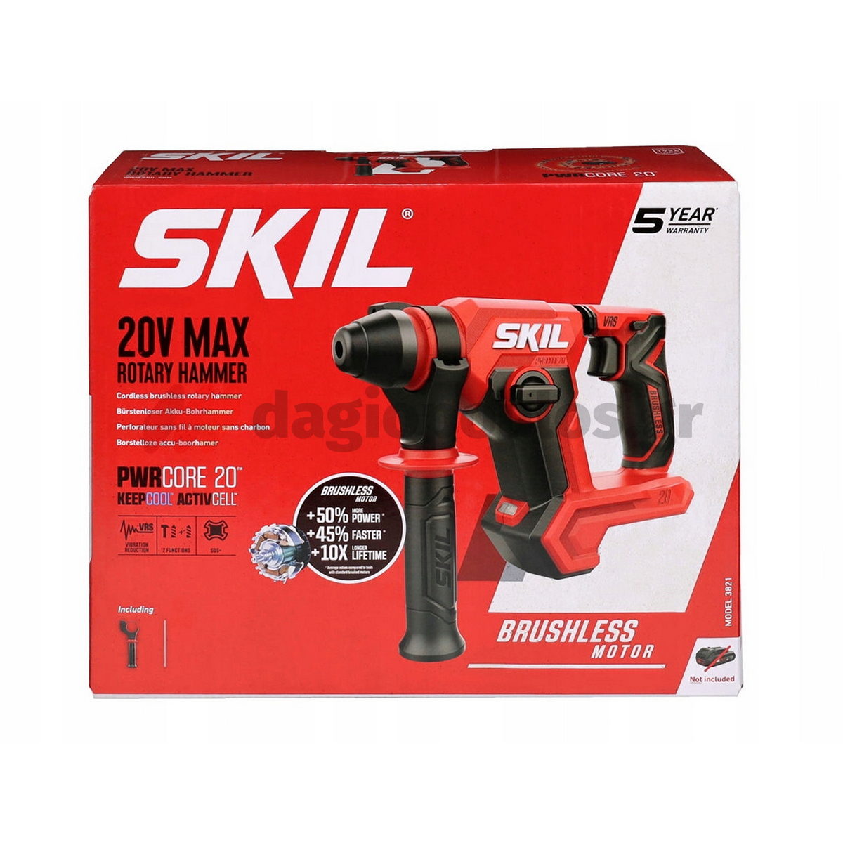 Skil 3821 CA 20V Max Brushless Πνευματικό Περιστροφικό Πιστολέτο Μπαταρίας 18V Li-Ion Με Μπαταρία 4.0Ah