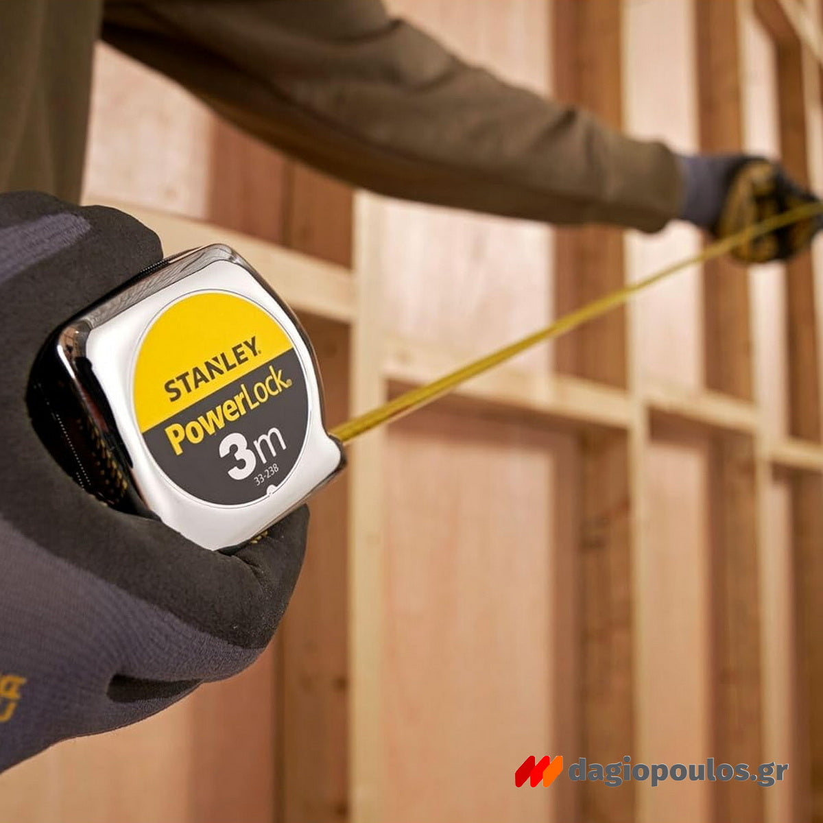 Stanley 1-33-238 Powerlock Μέτρο Ρολό (Μετροταινία) 3mtr x 13mm