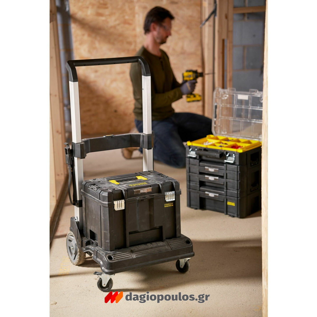 Stanley FMST1-72363 Fatmax T-Stak Καρότσι (Τρόλευ) Μεταφοράς Εργαλειοθηκών 100Kgr