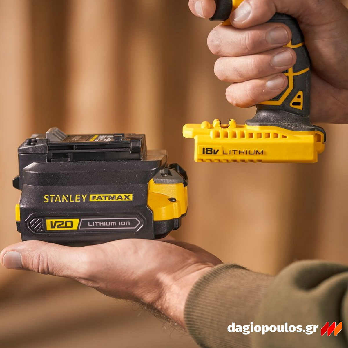 Stanley SFMCB121D1-QS Fatmax V20 Συλλογή Φορτιστής Με Μπαταρία 18V Li-Ion 2.0Ah - Αντάπτορας