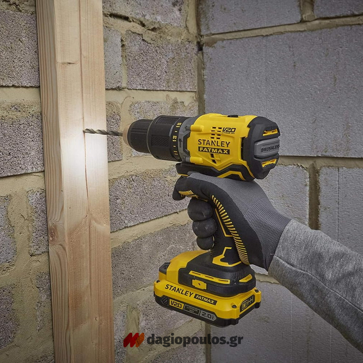 Stanley SFMCK461M2T-QW Fatmax V20 Συλλογή Brushless Κρουστικό Δραπανοκατσάβιδο-Παλμικό Κατσαβίδι-18V Li-Ion-2x4.0Ah-Βαλίτσα T-Stak