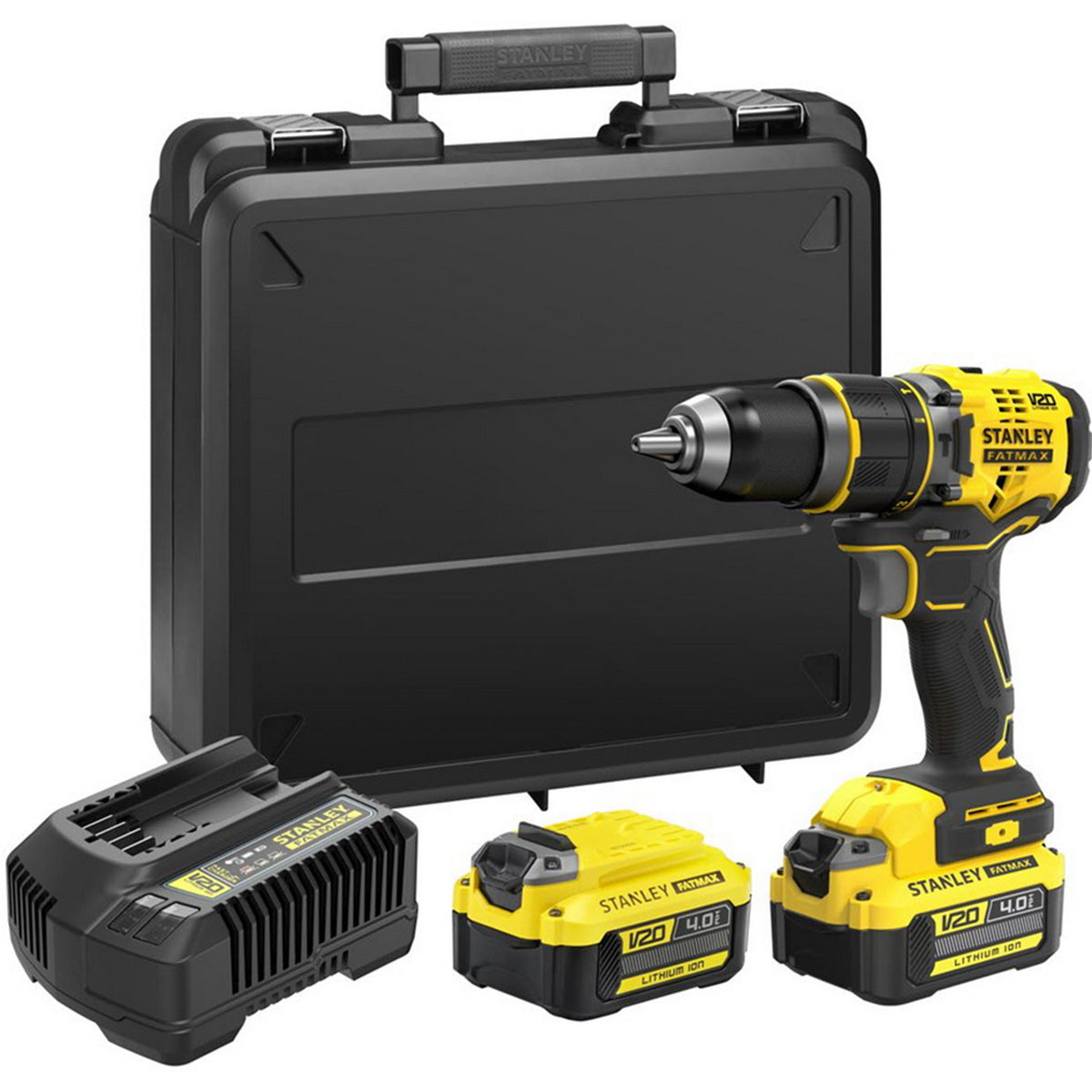 Stanley SFMCD721M2K-QW V20 Brushless Κρουστικό Δραπανοκατσάβιδο 18V Με 2 Μπατ.4.0Ah - Φορτιστή - Βαλίτσα