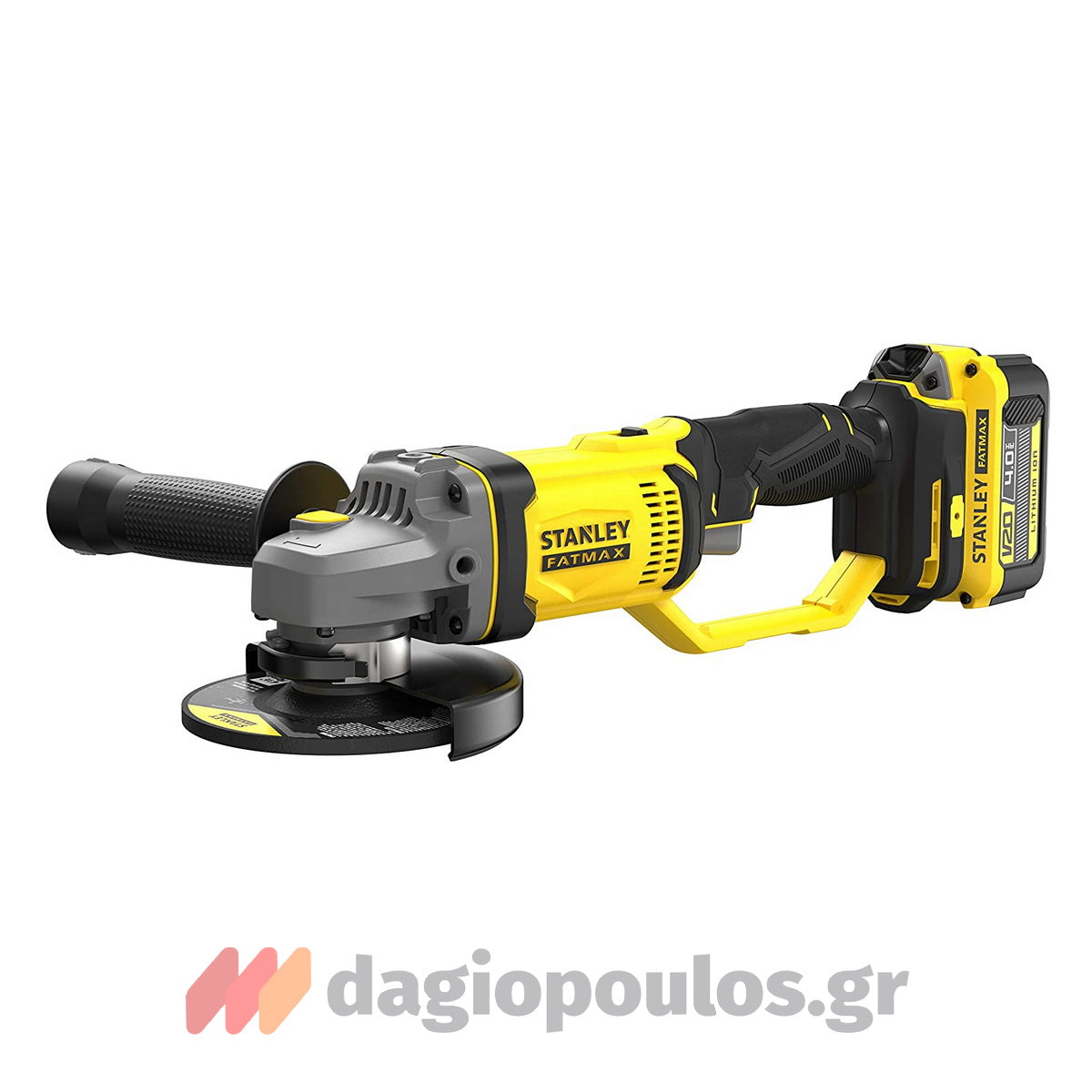 Stanley SFMCG400M2K-QW Fatmax®V20 Γωνιακός Τροχός 18V Li-Ion 125mm Με 2 Μπαταρίες 4.0Ah & Βαλίτσα T-Stak