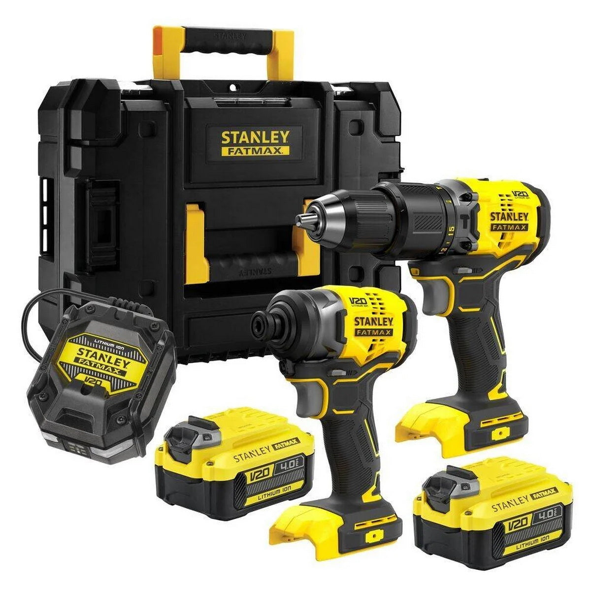 Stanley SFMCK461M2T-QW Fatmax V20 Συλλογή Brushless Κρουστικό Δραπανοκατσάβιδο-Παλμικό Κατσαβίδι-18V Li-Ion-2x4.0Ah-Βαλίτσα T-Stak