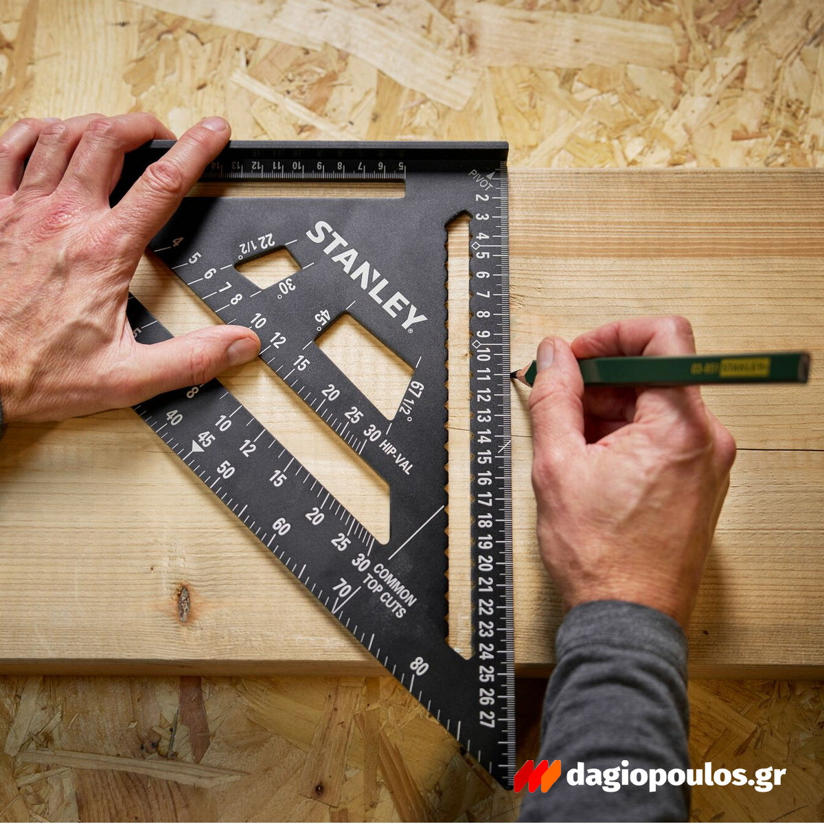 Stanley STHT46102-0 FATMAX® QUICKSQUARE® Επαγγελματικός Χάρακας - Τρίγωνο - Γωνιόμετρο Μέτρησης & Σχεδιασμού Αλουμινίου 300mm