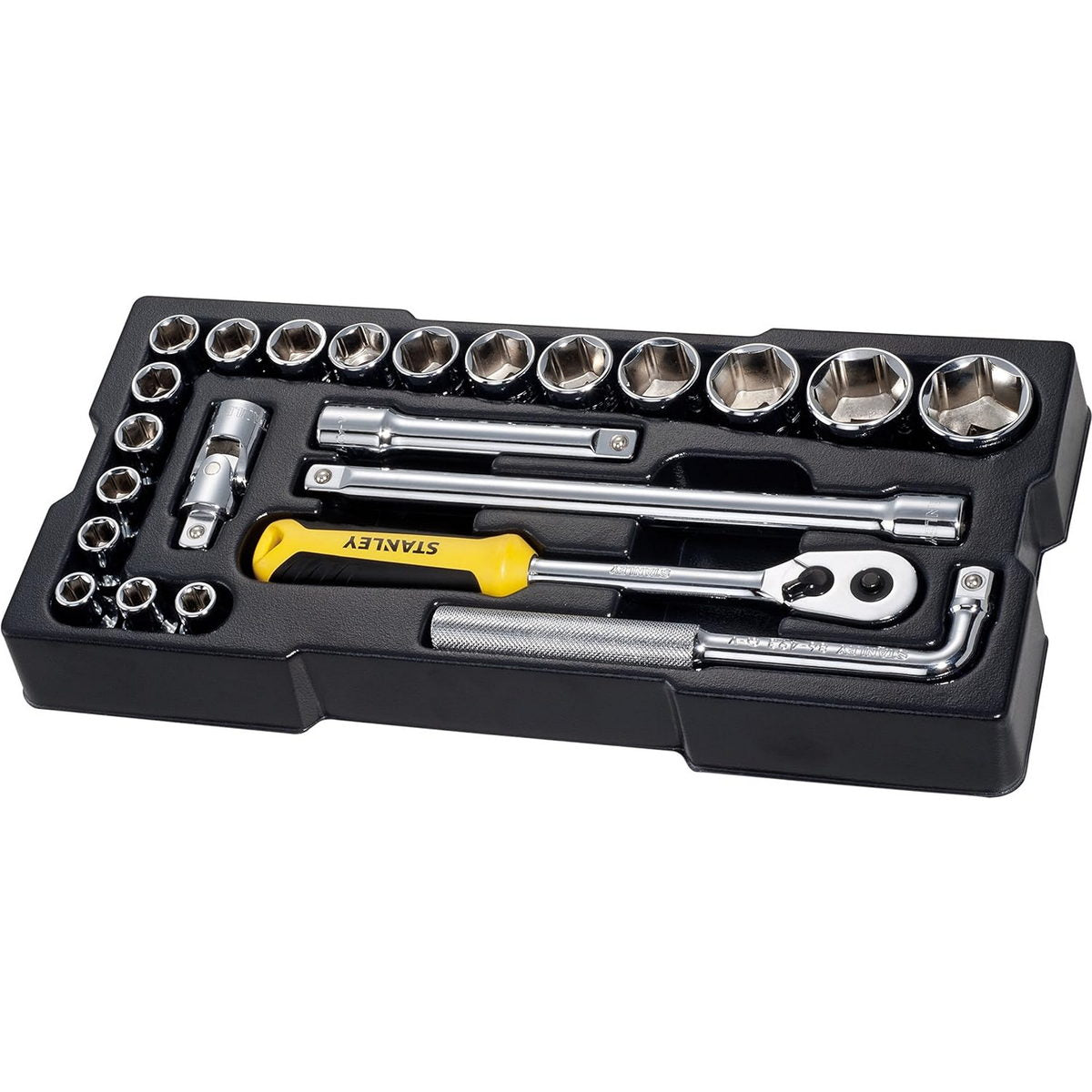 Stanley STMT1-74173 Συλλογή Μανέλα Καστάνιας Με Καρυδάκια 1/2" Σετ 23 Τεμ Σε Θήκη Trans-Module