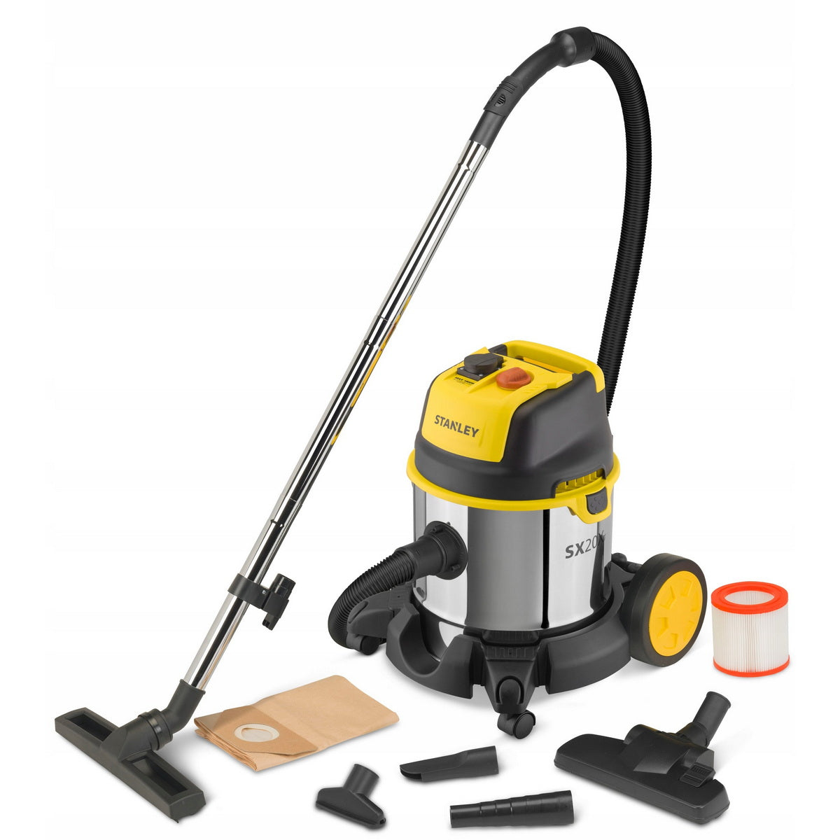 Stanley SXVC20XTE Επαγγελματική Ηλεκτρική Σκούπα Υγρών / Στερεών 1400W Με Δοχείο 20Ltr