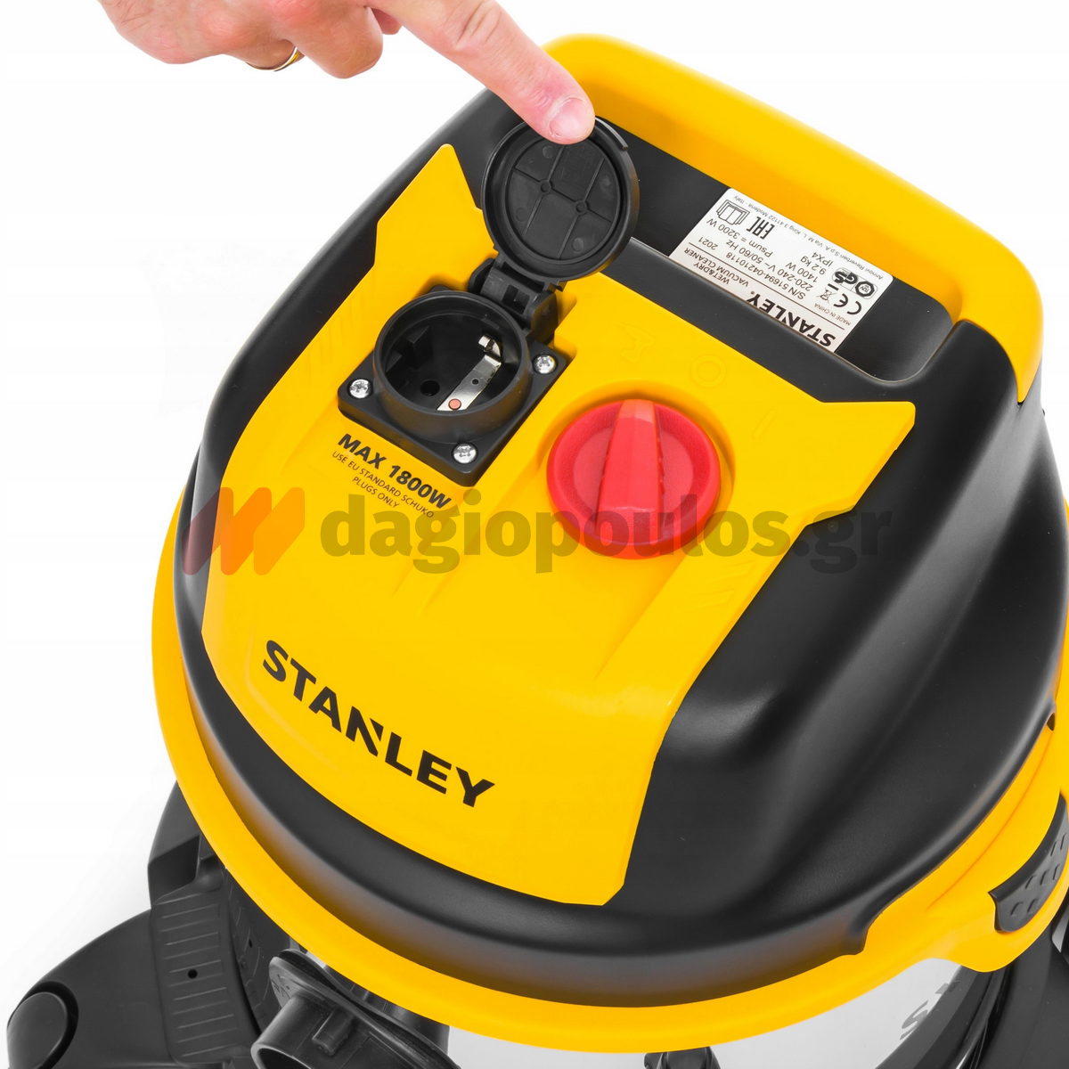 Stanley SXVC20XTE Επαγγελματική Ηλεκτρική Σκούπα Υγρών / Στερεών 1400W Με Δοχείο 20Ltr
