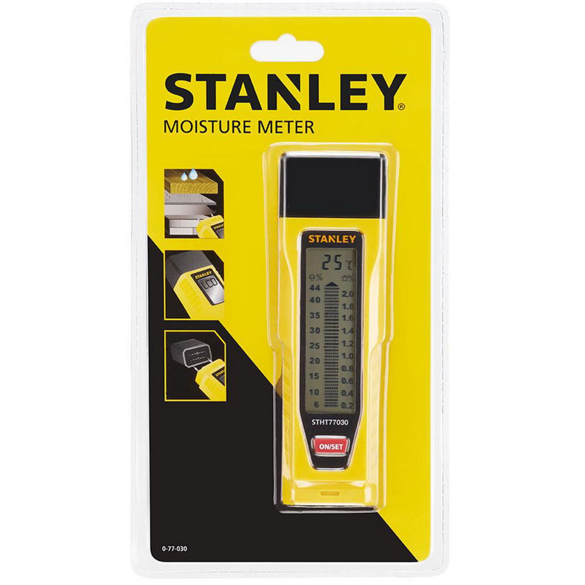 Stanley 0-77-030 Μετρητής Υγρασίας (Υγρασιόμετρο) Μπαταρίας Χειρός