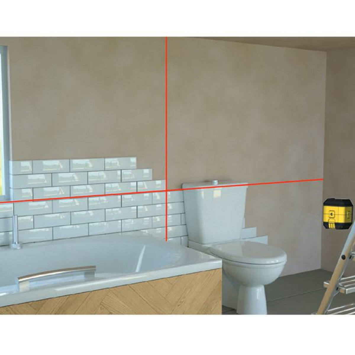 Stanley STHT77498-1 CUBIX Αλφάδι Laser Κόκκινης Γραμμής Σταυρού
