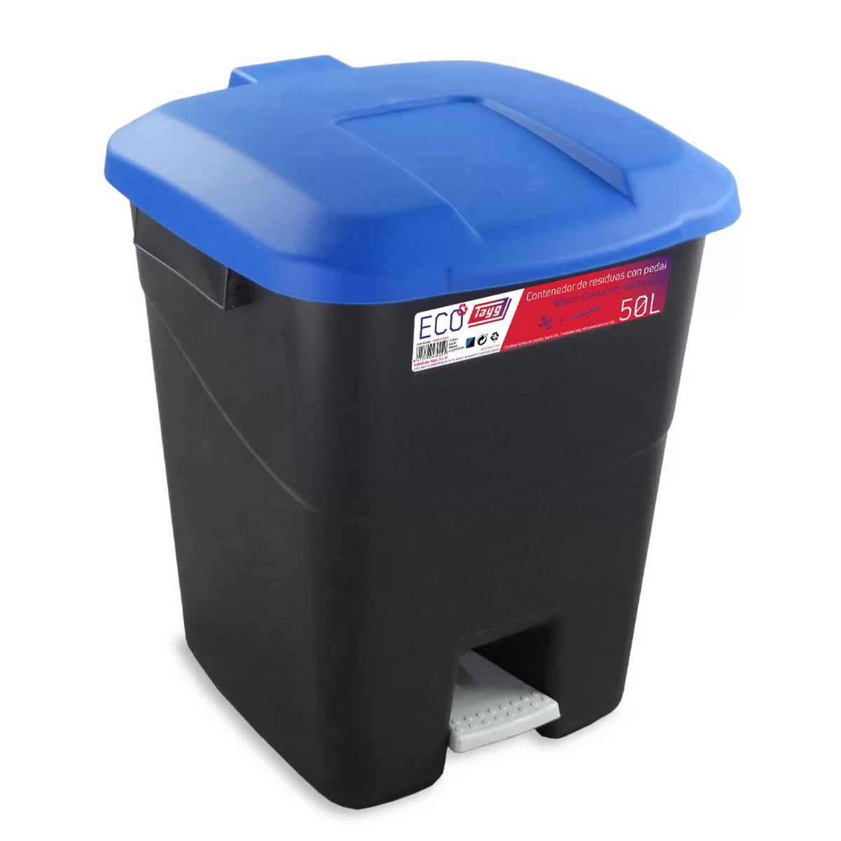 TAYG ECO 430022 Κάδος Απορριμμάτων Με Πεντάλ 50Ltr ΜΠΛΕ