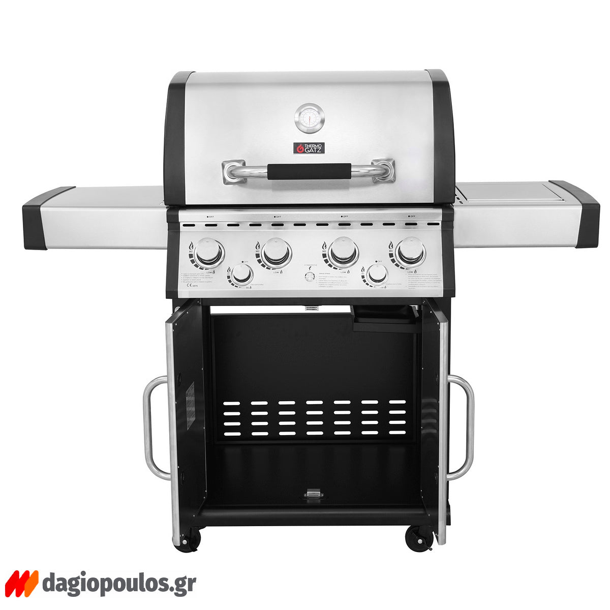 Thermogatz GS GRILL SUPERIOR ΙΝΟΧ BBQ Ψησταριά Υγραερίου 4+1+1 Εστιών 21kWkW