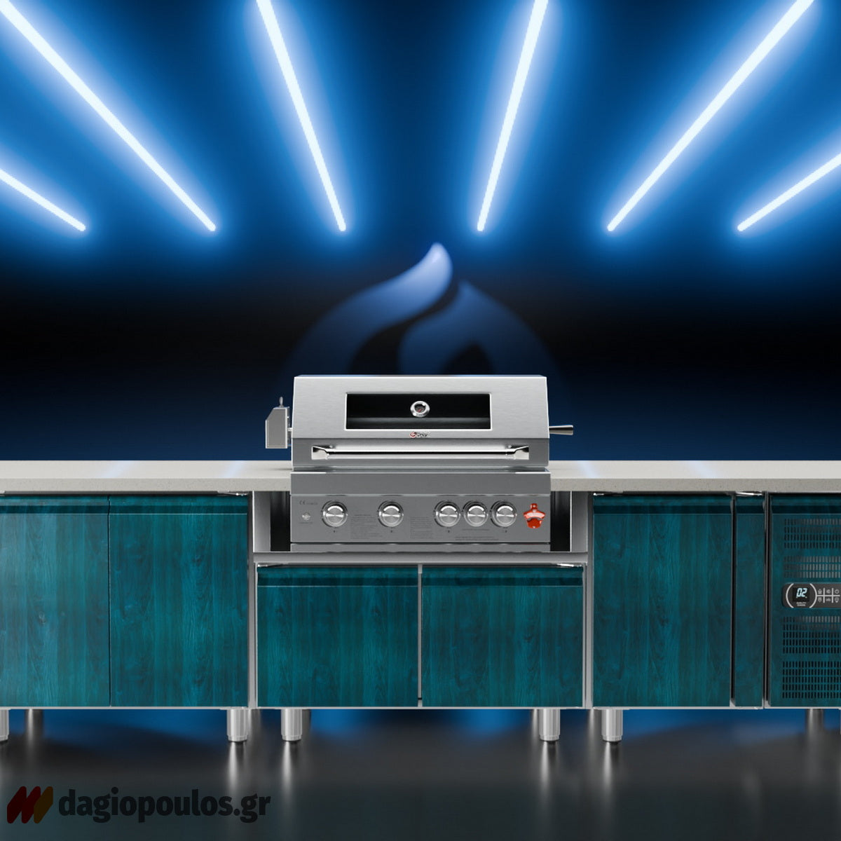 Thermogatz SEMI-PROF TGH-BI-B4-G BBQ Ψησταριά Υγραερίου 4+1 Εστιών 19.3kW